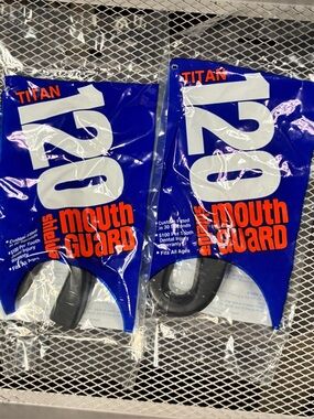 Titan Mouth Guard with Blue and Orange Packaging